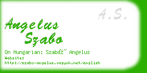 angelus szabo business card